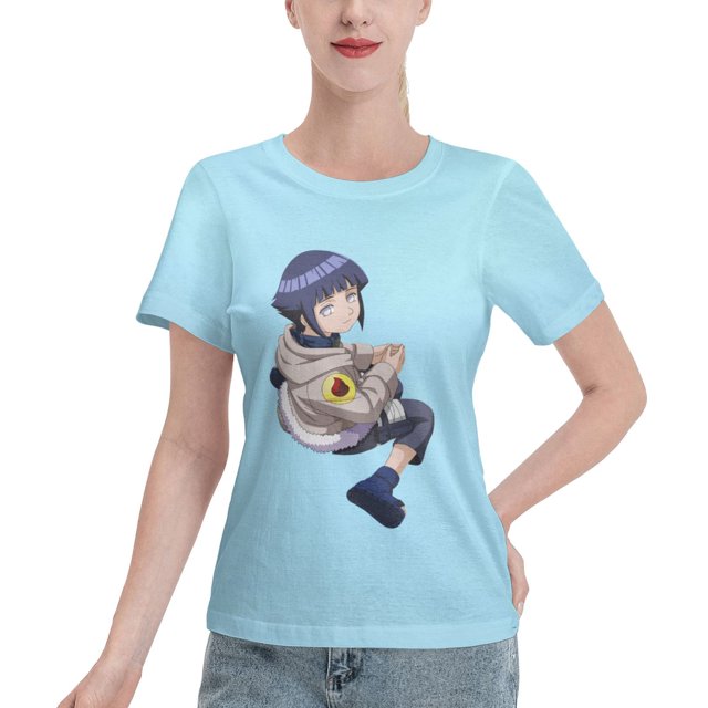 T-Shirt Basique à Manches Courtes pour Femmes Naruto Hinata