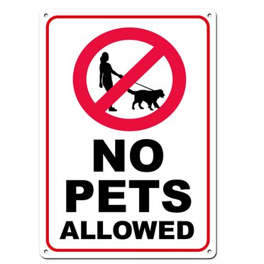 No Dog Poop Signs, No Pets Allowed Sign, Dog Poop Signs for Yard, Curb Your Dog Sign, 8x12 Inches