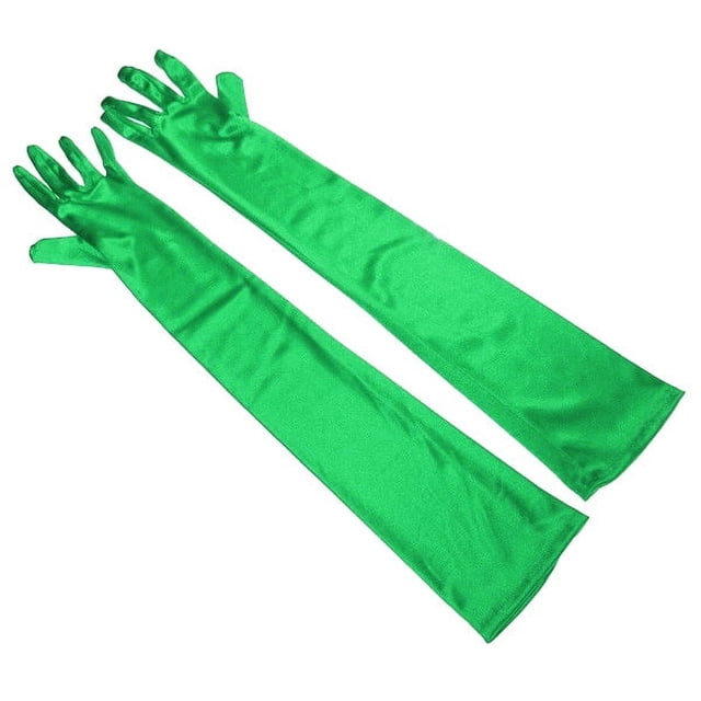 Xiao Hua satin Mat Opéra Longueur de Gant 53cm (Vert)