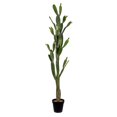 thumbnail image 1 of Vickerman FE191480 80 in. Green Potted Cactus Plastic Planter Pot, 1 of 3