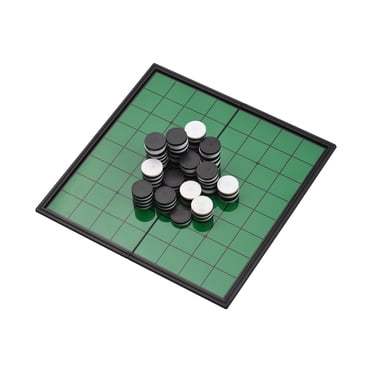 Chess, Travel Ludo Game Magnetic Reversi Games Foldable Board Entertainment Educational Gift Skill & Strategy 64 Reversiblepiece for Children Students Adults Family Home School Travel