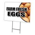 thumbnail image 1 of Farm Fresh Eggs 18"x24" Yard Sign & Stake Outdoor Plastic coroplast Window, 1 of 4