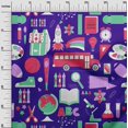 thumbnail image 3 of oneOone Rayon Purplish Blue Fabric Kids Craft Projects Decor Fabric Printed By The Yard 56 Inch Wide, 3 of 4