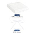 thumbnail image 3 of Unique Bargains 10Ft Chiffon Table Runner 28 x 120 Inch Rustic Gauze Tablecloth White, 3 of 4