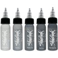 thumbnail image 1 of Shadink Grey Series Tattoo Ink Set Professional Gray Tattooing Inks for Portrait, Black & Gray Style, 1 of 3