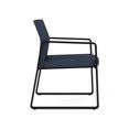 thumbnail image 4 of Fauteuil d'Invité pour Réception Salle d'Attente Soins de Santé / Acier Noir / Bleu, 4 of 7