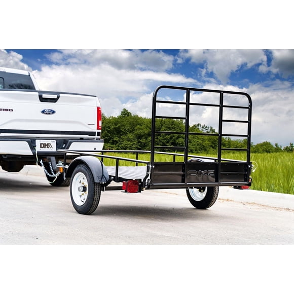 DK2 4 ft. x 6 ft. Single Axle Open Rail Utility Trailer