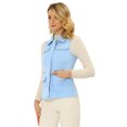 thumbnail image 1 of INSPIRE CHIC Veste Zippée pour Femme Sans Manches Anorak Gilet Utilitaire Veste avec Poches P Bleu Pâle, 1 of 5