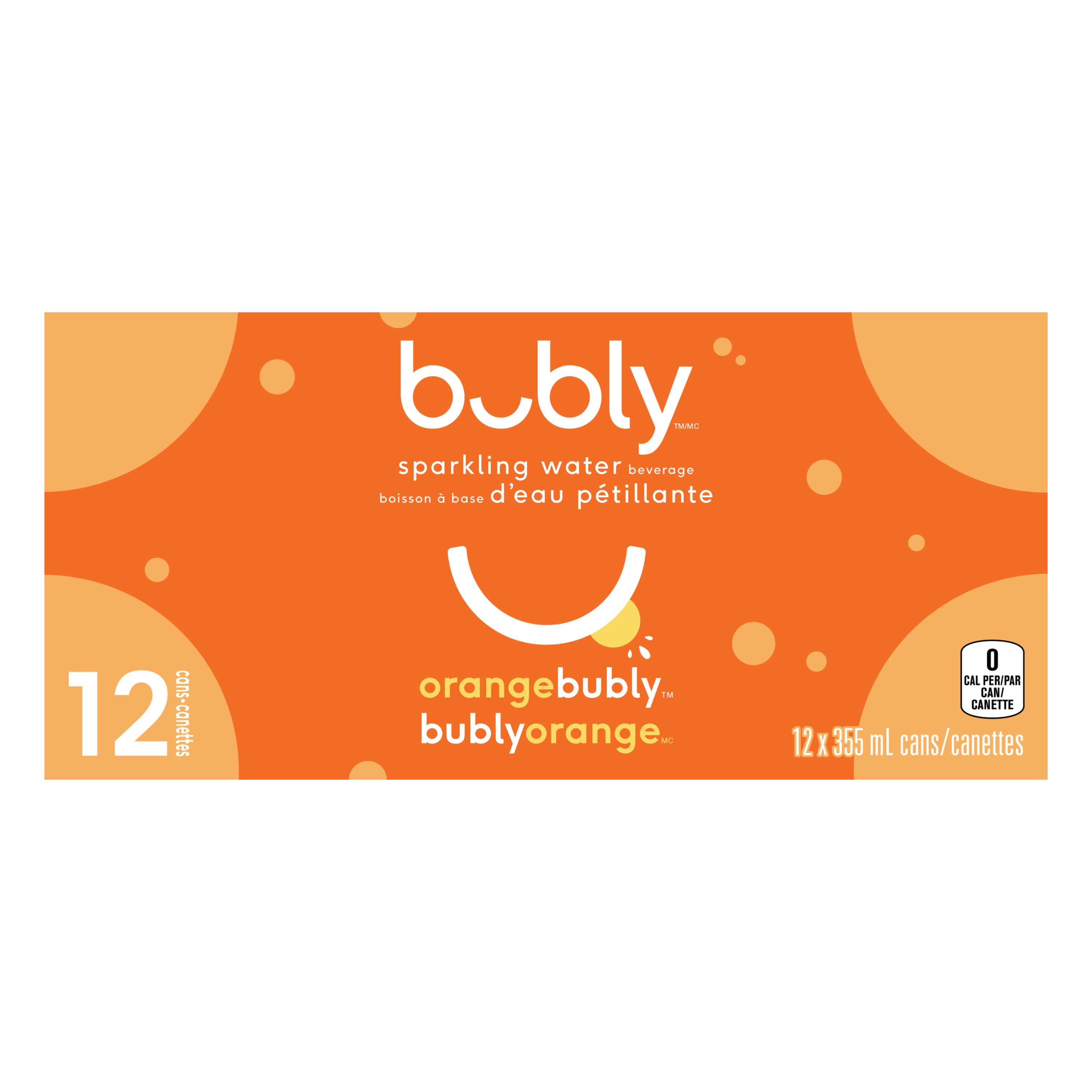 Bubly™ Eau Pétillante Saveur Orange 12 x 355 ml, Canettes
