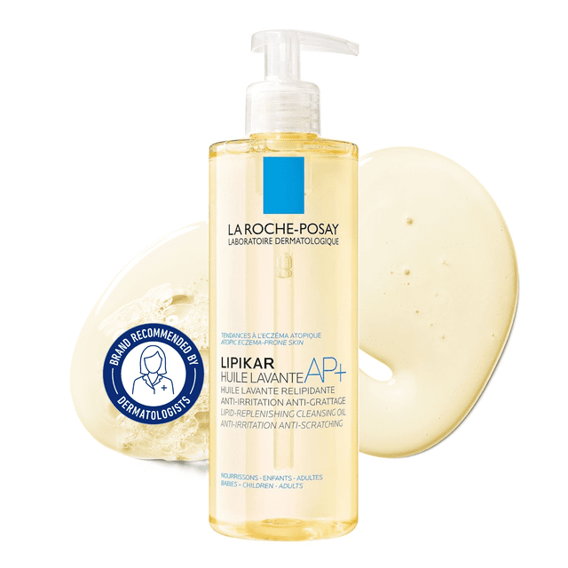 La Roche-Posay Lipikar Huile AP+ Huile Nettoyante, Gel Douche Régénérant pour Peau Sèche et Sujette à l'Eczéma, 400 ml