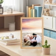 thumbnail image 4 of Aihimol Picture Frame,Wooden Photo Frame Shatter,Vertical & Horizontal Wall Hanging & Easel for Tabletop Display,3.54"X5.12" (Khaki), 4 of 6