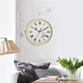 thumbnail image 1 of Station Clock Retro Vintage Style Clock Ornament Weatherproof Garden Clock for Outdoor White, 1 of 7