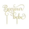 thumbnail image 1 of Banjour Bebe Custom Wooden Cake Topper Personalized Rustic Cake Topper Cake Decoration 7-8 Inches wide, 1 of 3