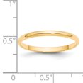 thumbnail image 4 of Bague Demi-Ronde Légère en Or Jaune 14K 2 mm Taille 4, 4 of 4