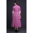 thumbnail image 3 of Bimba Feuilles Femmes Col en V Sans Manches Fente avant Décontractée Maxi Imprimée Robe Bohème-Grand, 3 of 5