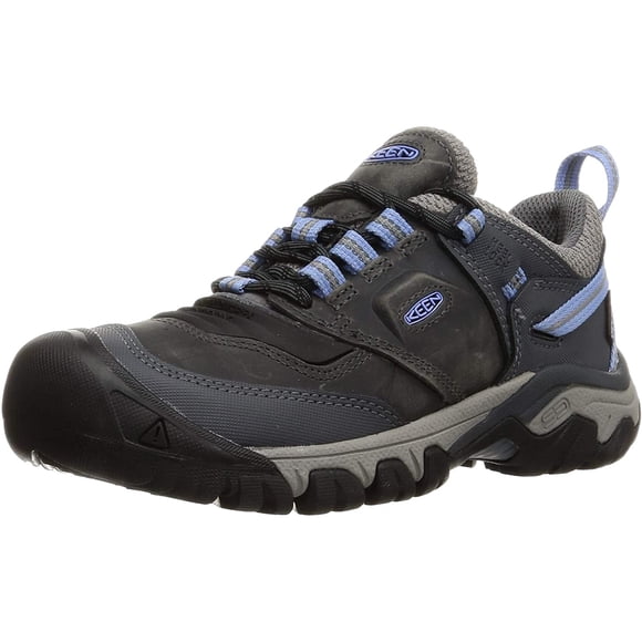 KEEN Womens Ridge Flex Low Height Waterproof Hiking Shoe 7 Steel Grey/Hydrangea