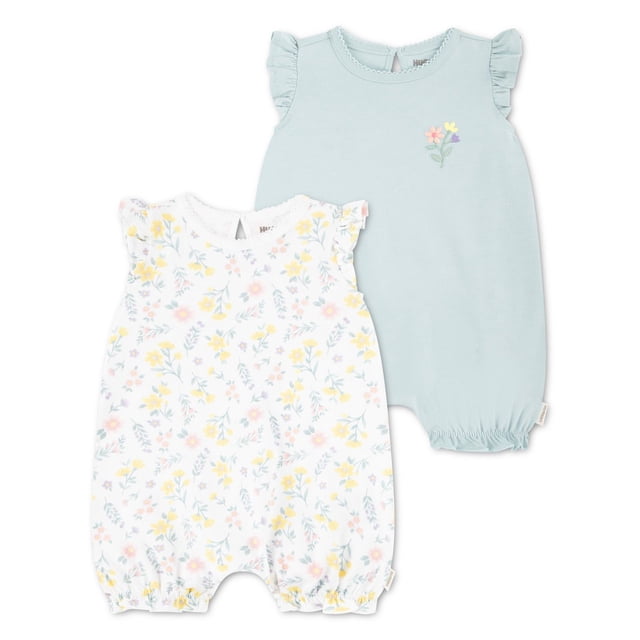 Huggies Happy Hugs Infant Girl Romper 2-Pack