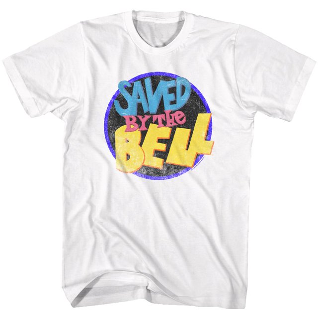 Saved By The Bell T-Shirt pour Adulte Blanc avec Logo 6TG