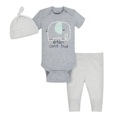 Gerber® Bébé neutre Ensemble de 3 pieces biologique - Gris
