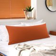 thumbnail image 1 of PiccoCasa Brushed Microfiber Pillowcase Body Pillow Pillowcase, Standard Rust, 1 of 9