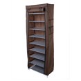 thumbnail image 1 of SalonMore 10 Tiers Shoe Rack with Dustproof Cover Closet Shoe Storage Cabinet Organizer,Brown, 1 of 6