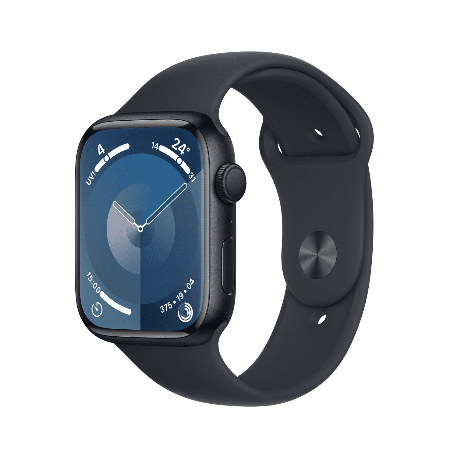 Apple Watch Series 9 GPS +Cellular 45mm Midnight Aluminium Case with Midnight Sport Band- M/L