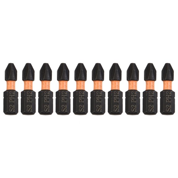 10pcs 25mm Impact Screwdriver Bit Alloy Steel 1/4Inch Hex Shank Screw Driver Bit Anti-slip Magnetic Screwdriver Hand Tools