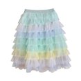 thumbnail image 3 of MIASHUI Jupe de Ballet pour Filles à Volants Patchwork pour Danse Fête Enfants Bleu, 4-5 Ans, 3 of 6