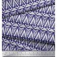 thumbnail image 3 of Soimoi Rayon Fabric Geometric & Floral Block Printed Craft Fabric by The Yard 42 Inch Wide, 3 of 3