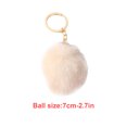 thumbnail image 4 of Fuzzy Ball Keychain Supple Comfortable Lovely Key Rings Adorable Practical Key Chains Women for Children Adults Elderly Students Beige 7cm, 4 of 7