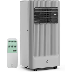 8,000 BTU Portable Air Conditioner, 3-in-1 Portable AC Units for Rooms with Cool/Dry/Fan Modes, Fast Cooling Up to 350 Sq. Ft, Drainage-free Cooling, 50 dB Quiet Sleep Mode, Black&Grey Cover