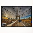 thumbnail image 3 of Designart Se promener sur le pont de Brooklyn ART MURAL À CADRE FLOTTÉ, 3 of 4