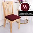 thumbnail image 2 of Unique Bargains 4 Pcs Stretch Velvet Chair Seat Slipcover Removable Washable Covers Protectors for Dining Room, 2 of 8