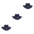thumbnail image 1 of Decodeary Western Outback Cowboy Hat Channel Inner Cowboy Classic Hat Large Brim Provides dark blue 3Set, 1 of 6