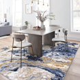 thumbnail image 3 of Twister.CK 5' x 7' Washable Rugs, Modern Marble Print Area Rug, Low Pile Stain-Resistant Carpet, for Living Room Home Office, Blue, 3 of 7