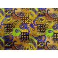 thumbnail image 5 of oneOone Tissu Popeline de Coton Jaune Paisley Patchwork Matériel de Robe Tissu Imprimé Tissu au Mètre 42 Pouces de Large, 5 of 5