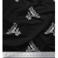 thumbnail image 1 of Soimoi Rayon Crepe Fabric Bird Block Print Fabric by Yard 46 Inch Wide, 1 of 3