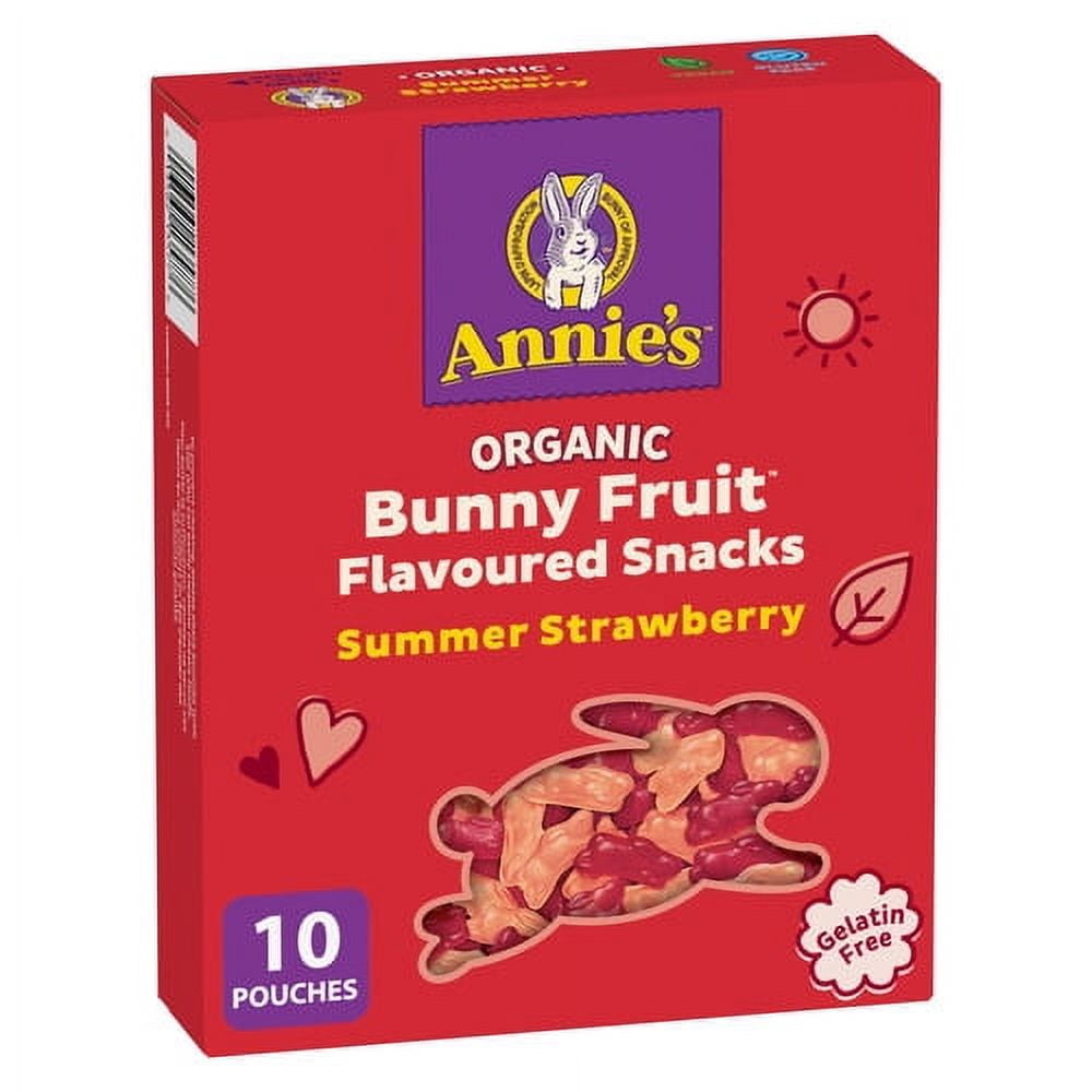 Annie's Organic Bunny Fruit Flavoured Snacks Summer Strawberry, 198 g
