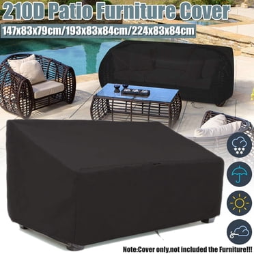 3 Tailles Housse de Mobilier de Patio Extérieur Oxford Protection de Sofa Patio Pluie Neige Antipoussière Housses de Mobilier