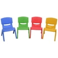 thumbnail image 1 of Costway Set of 4 Kids Plastic Chairs Stackable Play and Learn Furniture Colorful, 1 of 6