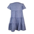 thumbnail image 3 of Robe d'Été pour Femmes Grande Taille à Fleurs à Manches Courtes Mini Ample Évasée, 3 of 3