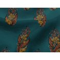 thumbnail image 4 of oneOone Viscose Jersey Fabric Leaves & Floral Block Printed Craft Fabric BTY 60 Inch Wide, 4 of 6