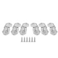 thumbnail image 2 of Locking Guitar String Tuning Peg, Guitar Tuner Pegs Silver 6 String Tuner Head with Screws for Replacing Old and Damaged Parst for Most Guitars 3 Left and 3 Right Peg Set, 2 of 7