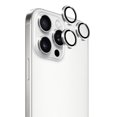 thumbnail image 3 of Uolo [Shield] iPhone 16 Pro/16 Pro Max Camera Lens Glass, iPhone 16 Pro/16 Pro Max Camera Lens Screen Protector (Limited Lifetime Warranty) - Silver, 3 of 3