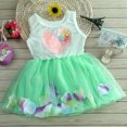 thumbnail image 4 of Ketyyh-chn99 Robe de Fête pour Filles Robes de Pâques Élégantes Princesse Plissée Taille Haute Évasée Ligne A Robe de Fête de Pâques Robe d'Été Vert, 2-3 Ans, 4 of 4
