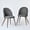 Grey Fabric, variant on Homy Casa Suede Upholstered Dining Side Chairs with Wood Legs, Set of 2, Vintage Brown