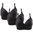thumbnail image 1 of Bras for Women 3PCS Womans Printing Gathered Together Large Size Daily Bra Underwear No Rims, 1 of 4