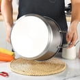 thumbnail image 3 of Premium Stainless Steel European-Style Stockpot with Steamer Rack - 28cm, 7.5L Large Capacity, Thickened Flat Base for Even Heating, Coating-Free Healthy Cooking, Double-Ear Design, Induction Cooker, 3 of 6