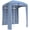 Blue White Stripe, variant on Outsunny Beach Cabana Umbrella with Bag, Windows, Blue Stripe