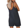 thumbnail image 4 of ORUYROP SNUGWIND Femmes Casual Bretelles Sans Manches Amples Combinaisons Réglables Shorts Stretch Romper avec Poches, 4 of 4